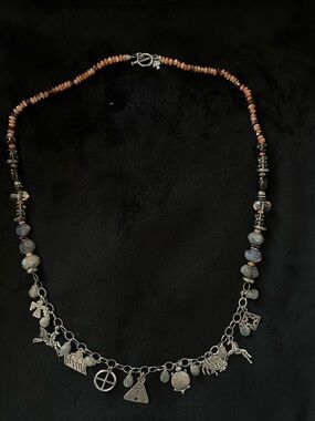 Peyote Bird Pendleton Exclusive Women’s Sterling Silver Charm Necklace 28”